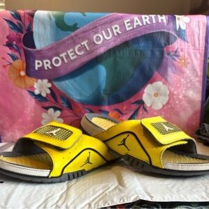 Jordan Yellow Black Sporty Sandals